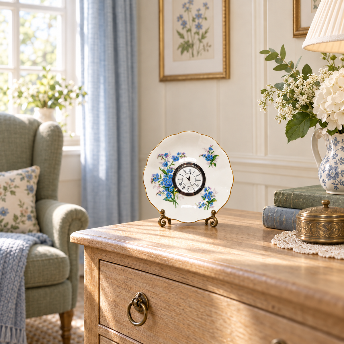 Vintage China Plate Clock