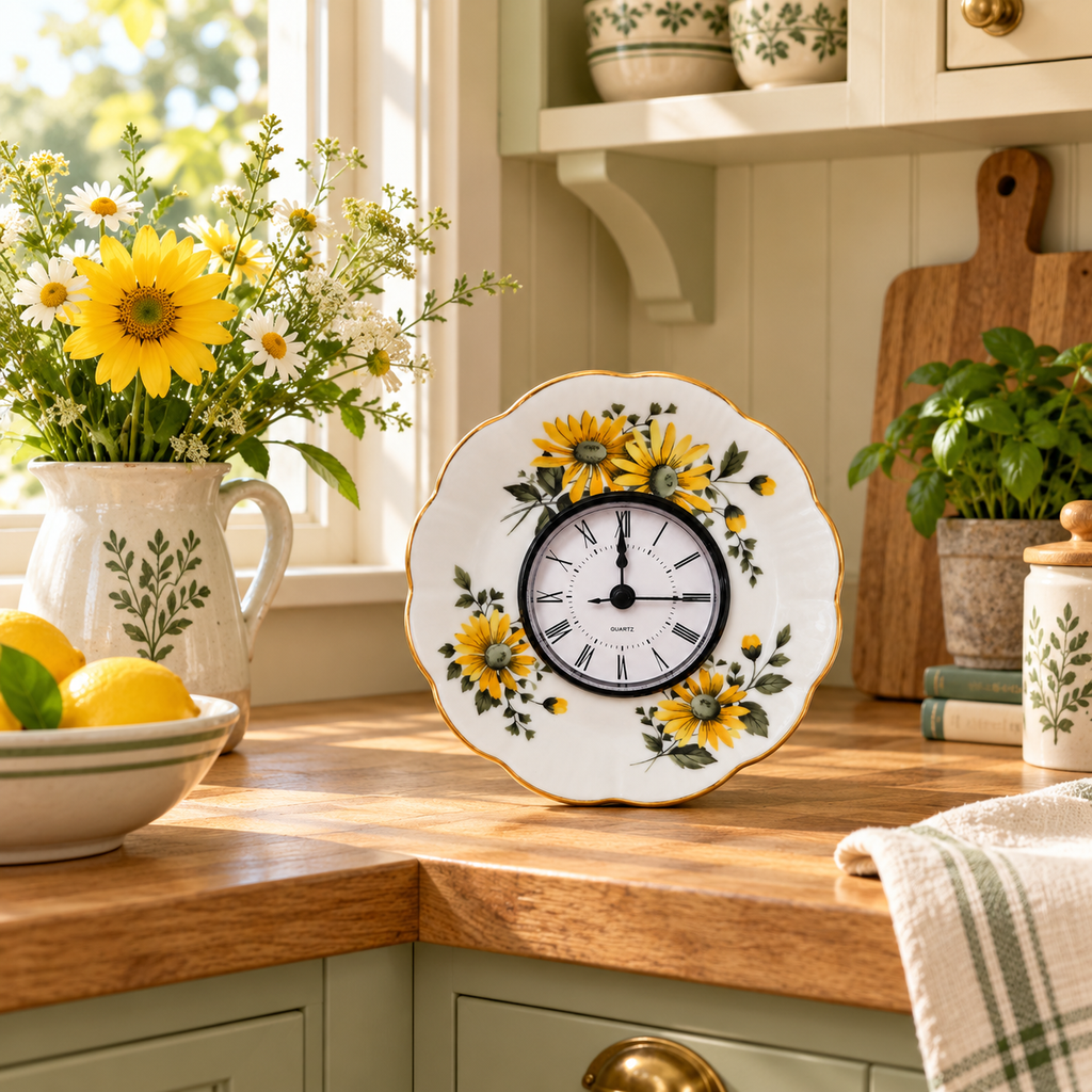 Golden Meadow Clock