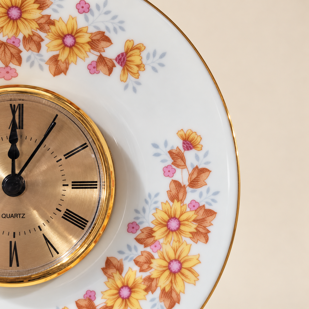 Golden Meadow Clock