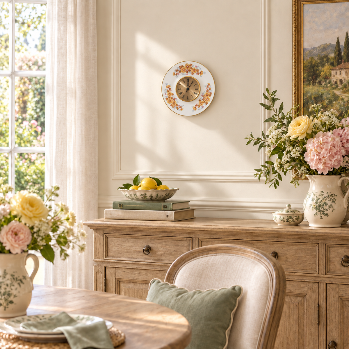 Golden Meadow Clock